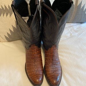 10.5 Men’s LUCCHESE CHARLES SIENNA BROWN CAIMAN
